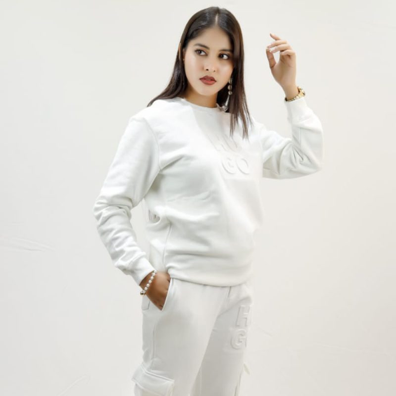 SWEATSHIRT + BAGGY Set White