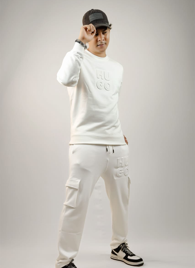 SWEATSHIRT + BAGGY Set White